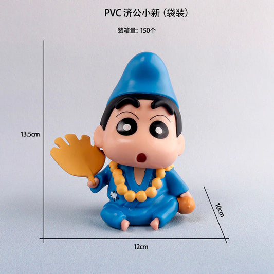 Crayon Shin-chan Monk PVC Action Figure – 13.5cm Anime Collectible Statue | Cute Shin Chan Decorative Toy, Desk Decor & Gift for Kids and Collectors