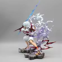 One Piece Gear 5 Luffy Action Figure Lamp – Anime LED Lightning Effect Statue | Premium Luffy Collectible Desk Decor