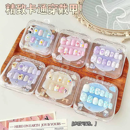 Kawaii Press-On Nail Art Set – Pastel Dreams Collection