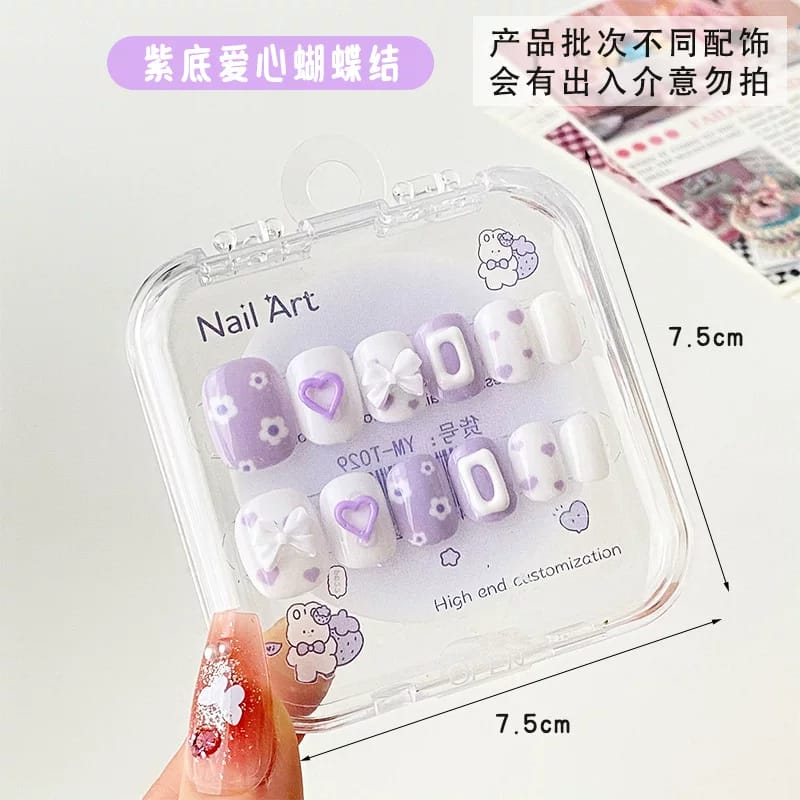 Kawaii Press-On Nail Art Set β Pastel Dreams Collection