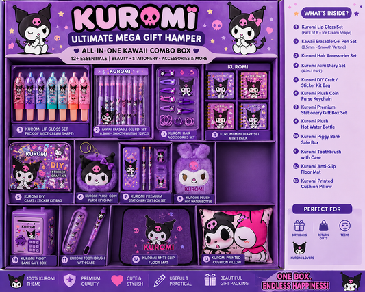 Kuromi Ultimate Mega Gift Hamper – All-in-One Kawaii Combo
