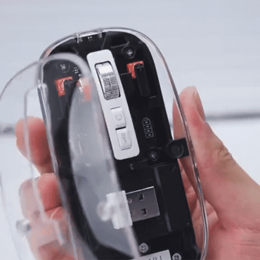 Transparent Shell T900 Wireless Rechargeable Mouse – Type-C Charging, Tri-Mode Connectivity & 4-Level Adjustable DPI