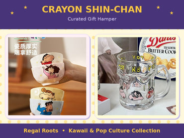 Crayon Shinchan Meal Time Duo Hamper – Bowl & Glass Combo