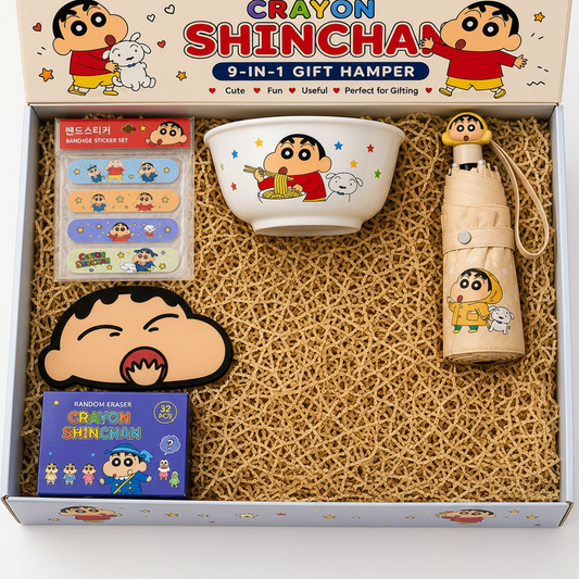 Crayon Shinchan 5-in-1 Ultimate Gift Hamper – Cute, Fun & Everyday Essentials Combo