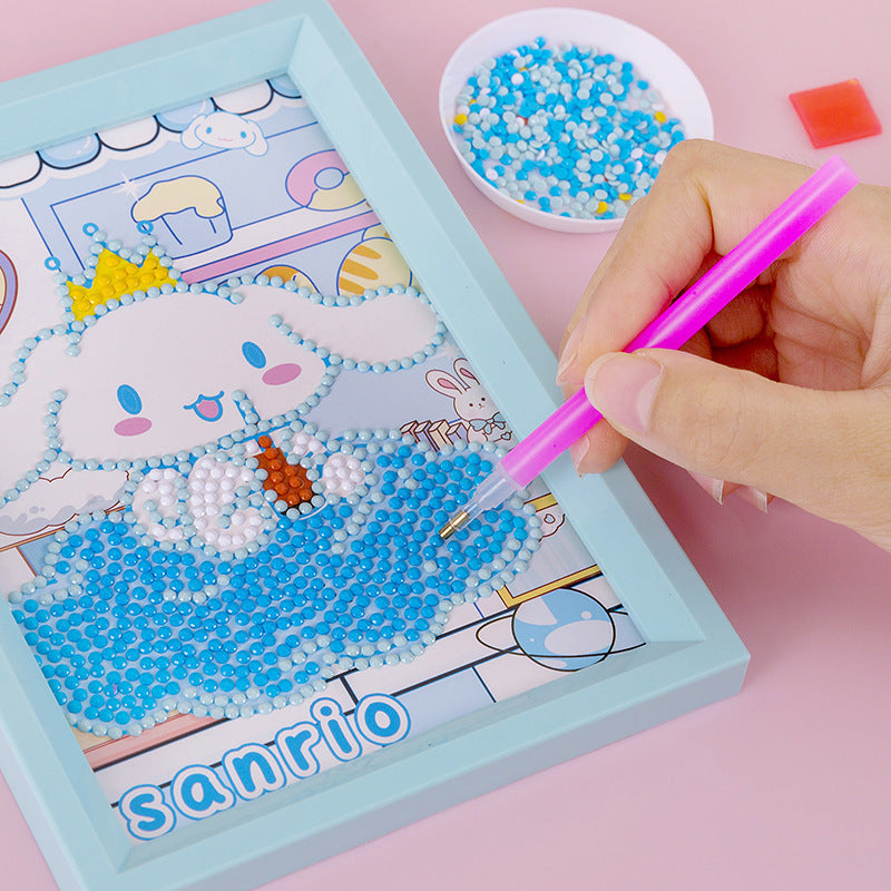 New 20x20 Cartoon Photo Frame Diamond Painting Kit – DIY Handmade Diamond Sticker Material Package for Kids – Perfect Gift Idea (Pack of 4)
