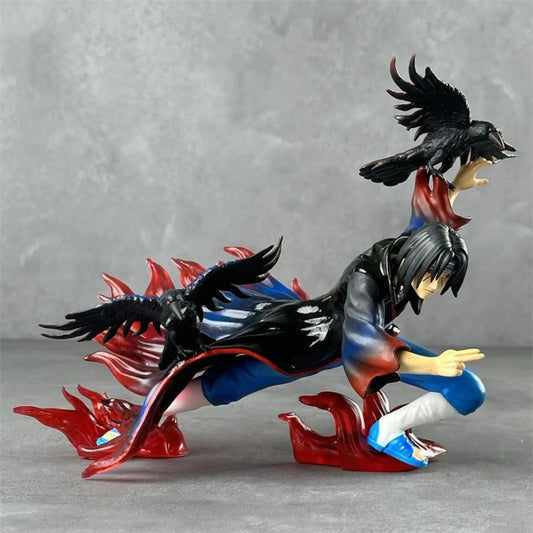 Itachi Uchiha Akatsuki Action Figure with Crows – 17cm Naruto Shippuden Anime PVC Collectible Statue | Premium Display Model for Anime Fans & Gifts