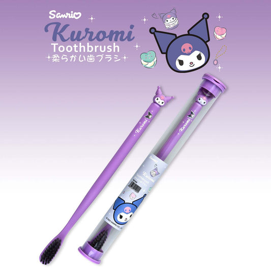 Sanrio Character Toothbrush Set – Kuromi, Cinnamoroll, My Melody & Hello Kitty Travel Toothbrush with Case