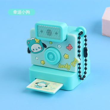 Cute polaroid camera pendants, keychain, sound & light toy