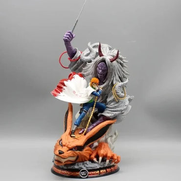 Naruto Minato Namikaze vs Kurama & Shinigami Resin Statue | Fourth Hokage Anime Action Figure | Naruto Shippuden Premium Collectible Display Model