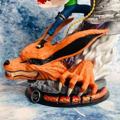 Naruto Minato Namikaze vs Kurama & Shinigami Resin Statue | Fourth Hokage Anime Action Figure | Naruto Shippuden Premium Collectible Display Model