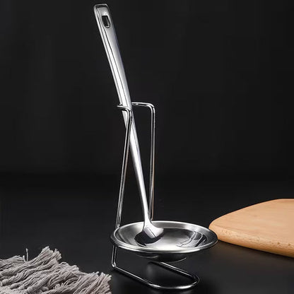 Stainless Steel Ladle Holder with Stand – Kitchen Spoon Rest for Cooking, Soup Ladle, Serving Spoon & Utensil Organizer