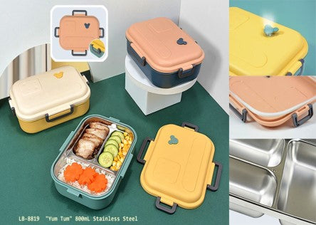 food grade sealed plastic lunch box, insulation compartment lunch box microwave food box