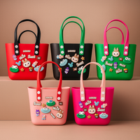 Labubu Kawaii Crocs EVA Bag with Charms – (23*19*13cm)