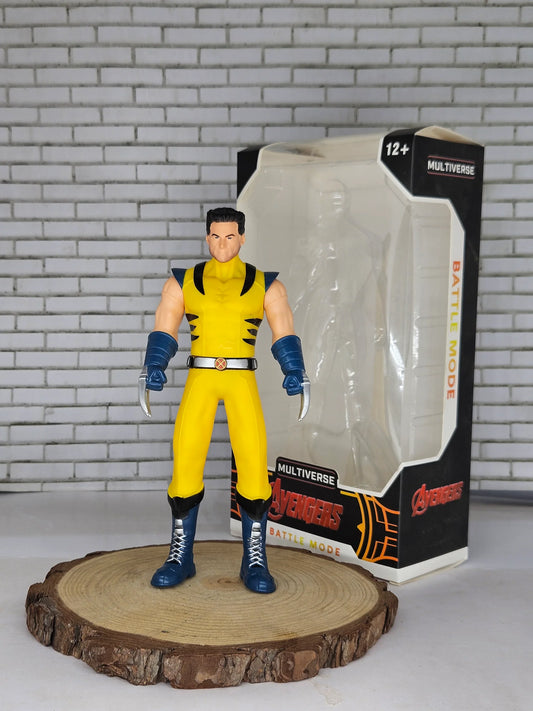 Wolverine-Inspired 9 Inch (23CM) Action Figure – Human Face Version | Soft PVC | Movable Joints | Superhero Collectible Toy