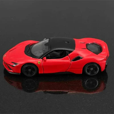 Bburago 1:64 Ferrari SF90 Stradale Red Diecast Model Car | Official Licensed Ferrari Collectible Metal Toy Car with Opening Doors | Premium Miniature Sports Car for Collectors & Kids