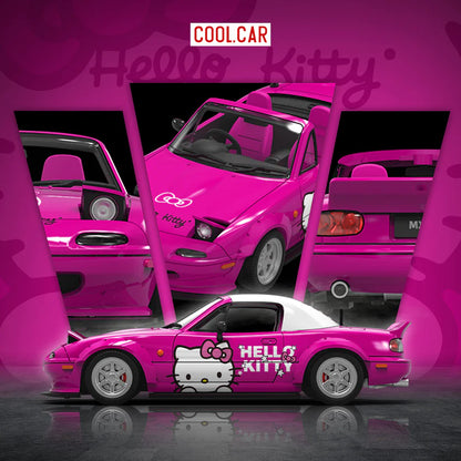 Cool Car 1:64 Scale Mazda MX-5 Hello Kitty Diecast Model Car – Limited Edition 500 | Premium Alloy Collectible Miniature Car