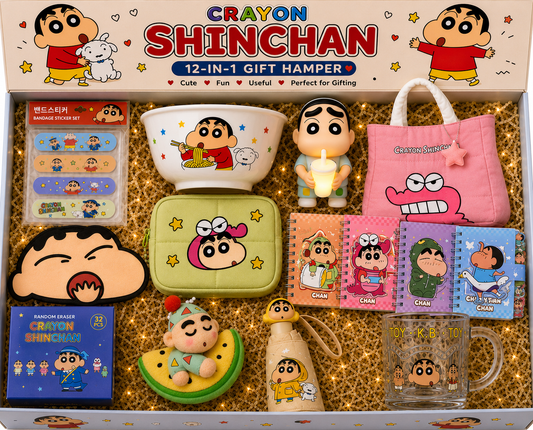 Crayon Shinchan 11-in-1 Ultimate Gift Hamper – Cute, Fun & Everyday Essentials|| Just For  Shinchan Fans