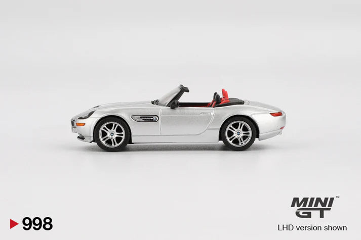 MINI GT 1:64 BMW Z8 Silver Diecast Model Car Blister | Premium Collectible Scale Model | Detailed Metal Toy Car for Collectors