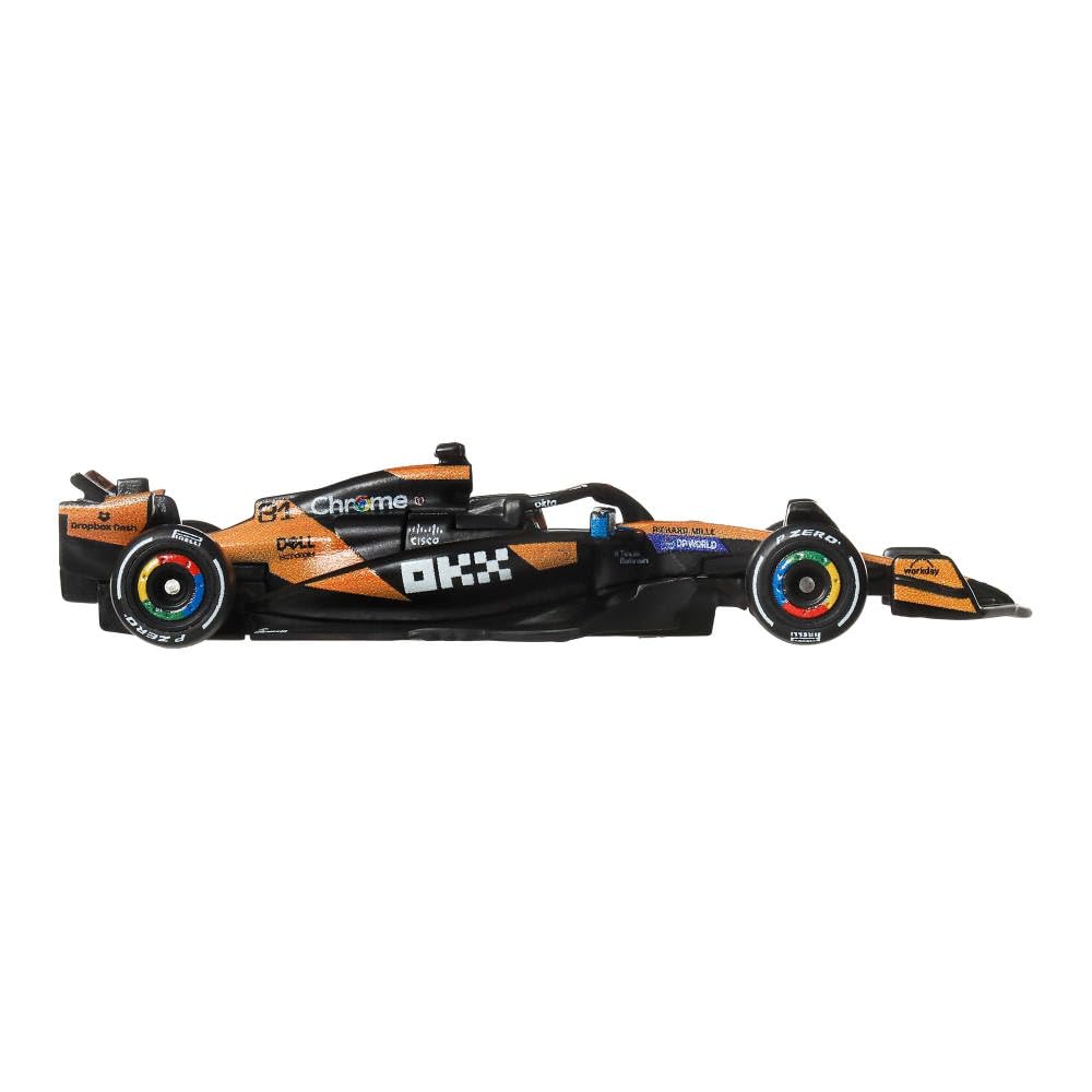 Hot Wheels Premium McLaren #81 Formula 1 Team 2025 Die-Cast Car – 1:64 Scale F1 Racing Model | Real Riders | Metal/Metal Collectible