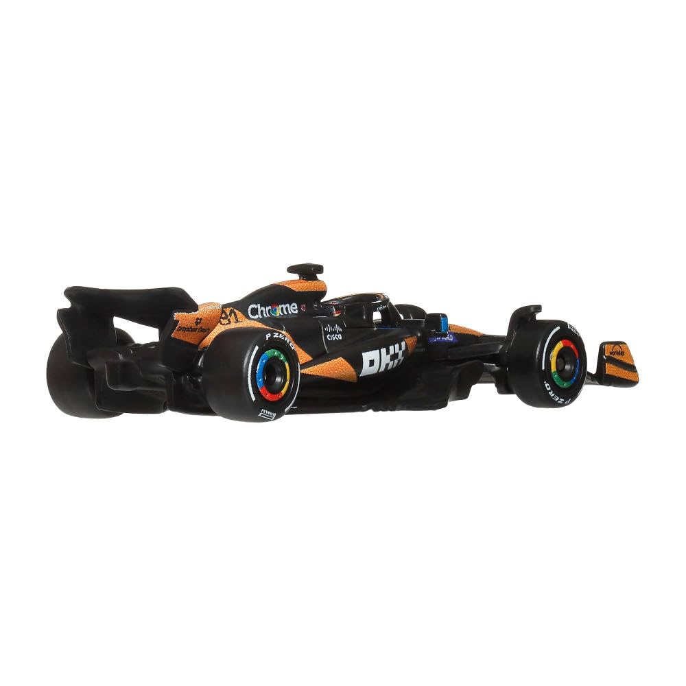 Hot Wheels Premium McLaren #81 Formula 1 Team 2025 Die-Cast Car – 1:64 Scale F1 Racing Model | Real Riders | Metal/Metal Collectible