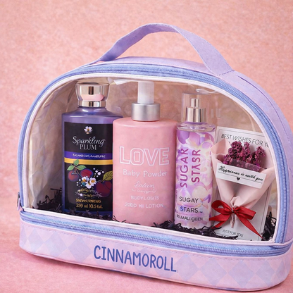 Soft Glow Self-Care Kit 💖 (Plum, Powder ,Flowers & Mist Combo)