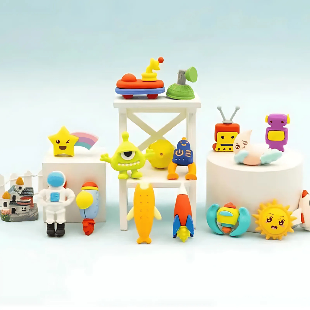 Spaceship Eraser Set