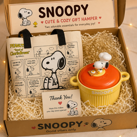 Snoopy Cozy Essentials Gift Hamper – Cute & Aesthetic 2-in-1 Everyday Lifestyle Combo