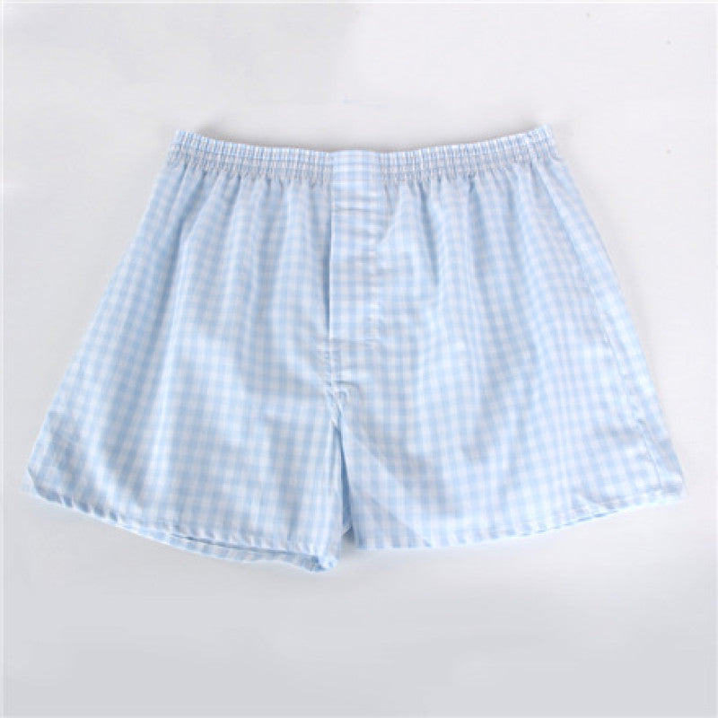 Simple  Home Pants for Men with Plain Plaid (XXXL)