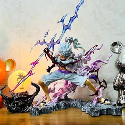One Piece Gear 5 Luffy Action Figure Lamp – Anime LED Lightning Effect Statue | Premium Luffy Collectible Desk Decor
