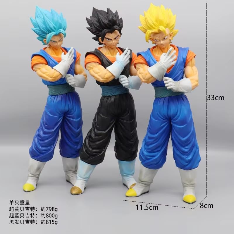 32cm Vegito Action Figure | Dragon Ball Z Super Saiyan Blue, Super Saiyan & Base Form Anime PVC Collectible Statue | Premium DBZ Display Model (1 Piece)