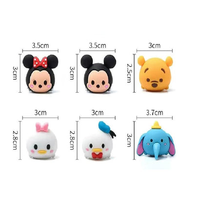Disney Tsum Tsum Mini PVC Figure Set (Pack of 6) – Mickey, Minnie, Winnie the Pooh, Donald Duck, Daisy Duck & Dumbo | Cute Collectible Desk Toys | Kawaii Cartoon Miniatures
