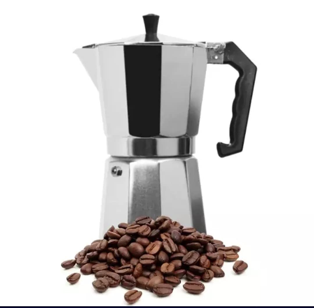 Moka Pot Stovetop Espresso Coffee Maker – Italian Style Manual Coffee Brewer with Removable Filter Basket