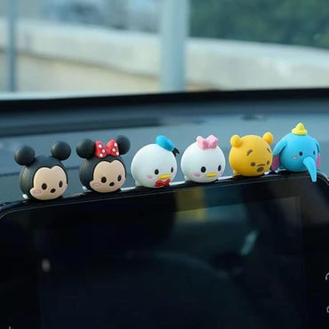 Disney Tsum Tsum Mini PVC Figure Set (Pack of 6) – Mickey, Minnie, Winnie the Pooh, Donald Duck, Daisy Duck & Dumbo | Cute Collectible Desk Toys | Kawaii Cartoon Miniatures