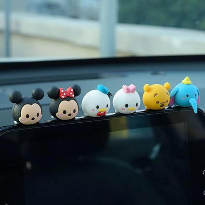 Disney Tsum Tsum Mini PVC Figure Set (Pack of 6) – Mickey, Minnie, Winnie the Pooh, Donald Duck, Daisy Duck & Dumbo | Cute Collectible Desk Toys | Kawaii Cartoon Miniatures