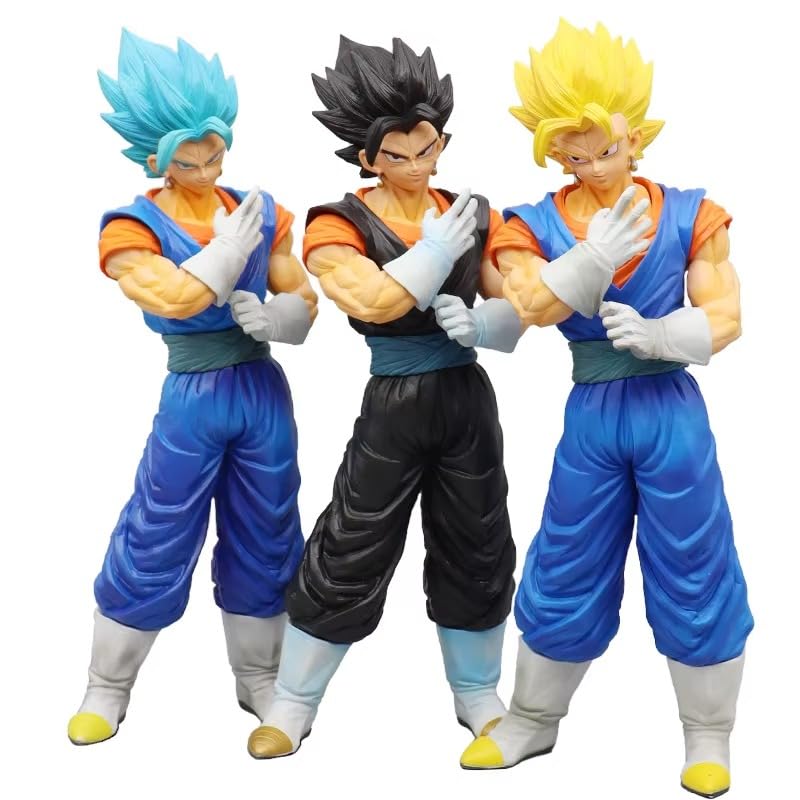 32cm Vegito Action Figure | Dragon Ball Z Super Saiyan Blue, Super Saiyan & Base Form Anime PVC Collectible Statue | Premium DBZ Display Model (1 Piece)