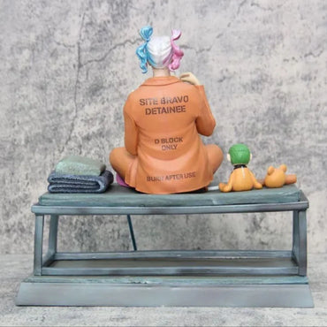 Harley Quinn Prison Cell Resin Statue | Premium DC Supervillain Collectible Figure with Jail Bench Diorama | Luxury Display Model for Home & Office Decor