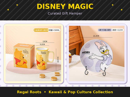 Disney Magic Kawaii Gift Hamper ✨🐻 | Cute Mug & Aesthetic Plate Combo | Perfect Gift for Cartoon Lovers