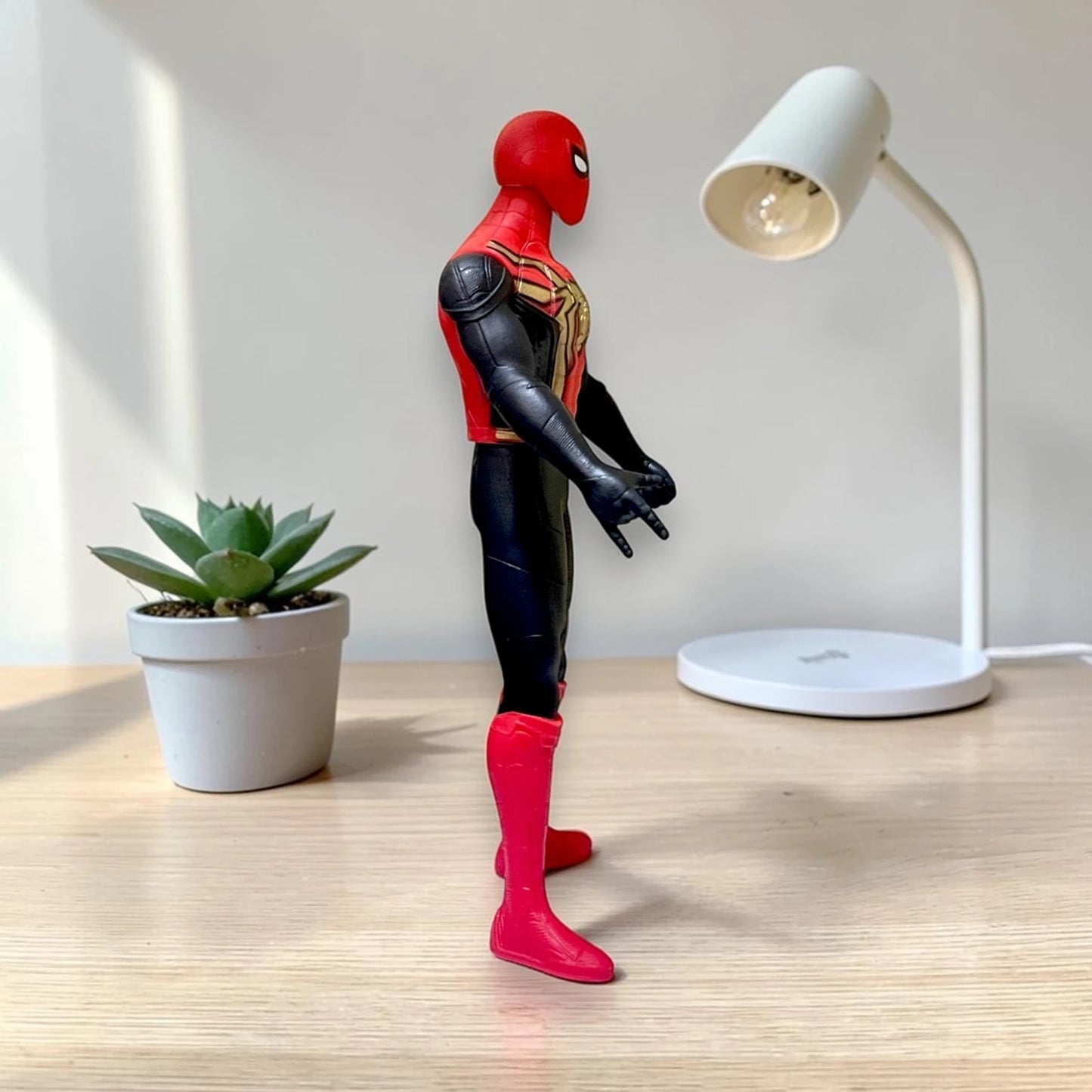 9-Inch (23CM) Spider-Inspired Superhero Action Figure with Rotatable Joints | Collectible PVC Toy | Red & Black Suit