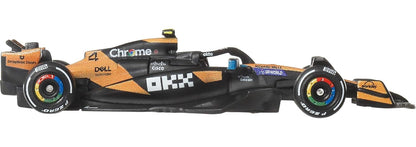 Hot Wheels Premium McLaren Formula 1 Team 2025 Die-Cast Car – 1:64 Scale F1 Racing Model | Metal/Metal Real Riders Collectible