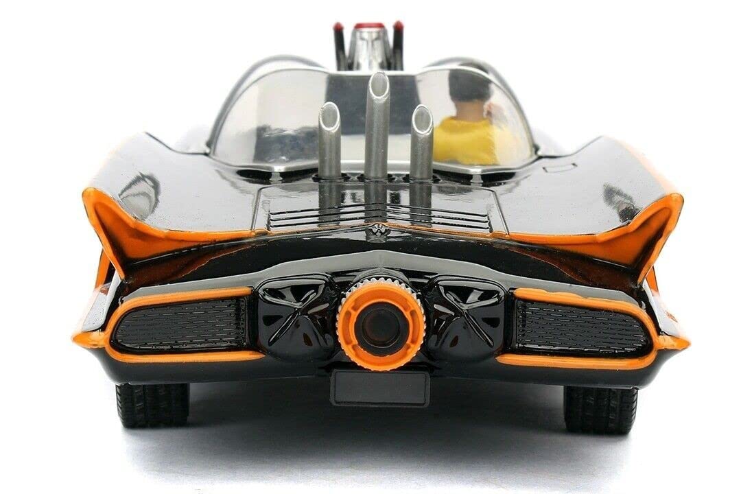 Jada Toys DC Comics Batman Classic TV Series Batmobile with Batman Figure Diecast Collection Set B 1:32 Scale | Official Licensed Metal Model Car & Collectible Action Figure