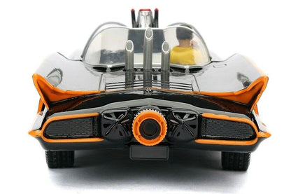 Jada Toys DC Comics Batman Classic TV Series Batmobile with Batman Figure Diecast Collection Set B 1:32 Scale | Official Licensed Metal Model Car & Collectible Action Figure