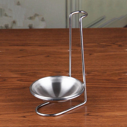 Stainless Steel Ladle Holder with Stand – Kitchen Spoon Rest for Cooking, Soup Ladle, Serving Spoon & Utensil Organizer
