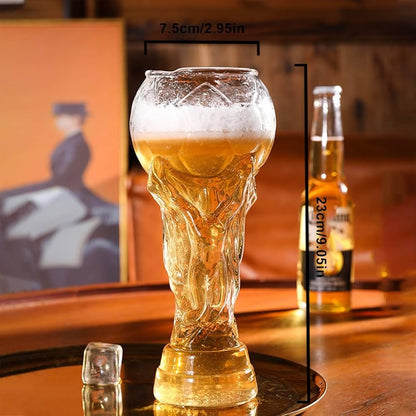 FIFA World Cup Trophy Glass | Football-Shaped Creative Drinking Glass | Soccer Fan Gift & Barware