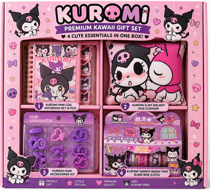 Kuromi Premium Kawaii Gift Set – 4 Cute Essentials Hamper Box