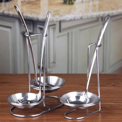 Stainless Steel Ladle Holder with Stand – Kitchen Spoon Rest for Cooking, Soup Ladle, Serving Spoon & Utensil Organizer