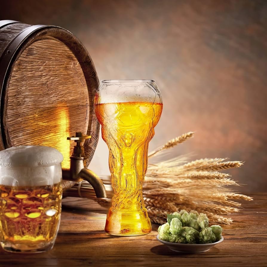 FIFA World Cup Trophy Glass | Football-Shaped Creative Drinking Glass | Soccer Fan Gift & Barware