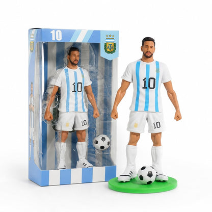 Argentina No. 10 Football Player Action Figure | Soccer Collectible Statue | Football Fan Gift | Premium Display Model