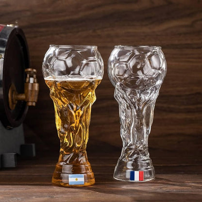 FIFA World Cup Trophy Glass | Football-Shaped Creative Drinking Glass | Soccer Fan Gift & Barware