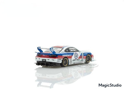 Mini GT Nissan Silvia S15 LB-Super Silhouette Garasi Drift X LBWK 2025 – 1:64 Scale Diecast Model Car (Limited Edition Collectible) in box