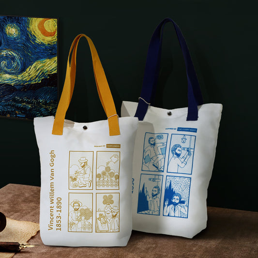 Famous Painting Series 4-Koma Canvas Bag